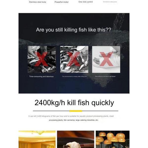 Fish Killing Machine for Commercial Continuous Automatic Gutting 304 Stainless Steel