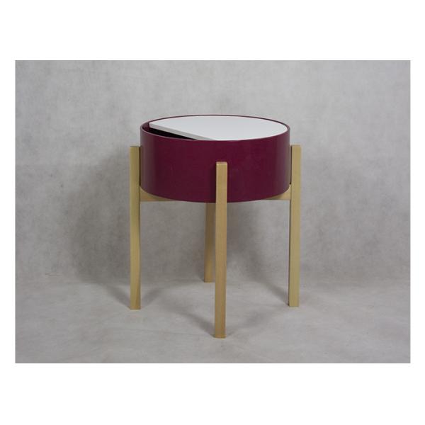 BSCI 48cm Height Round Wood Coffee Table For Bedroom