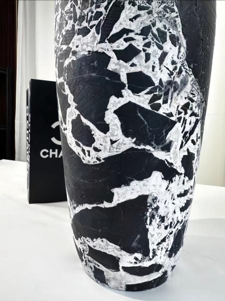 Napoleon Black Stone Vase Black Marble Flower Vase Luxury Wear Resistant