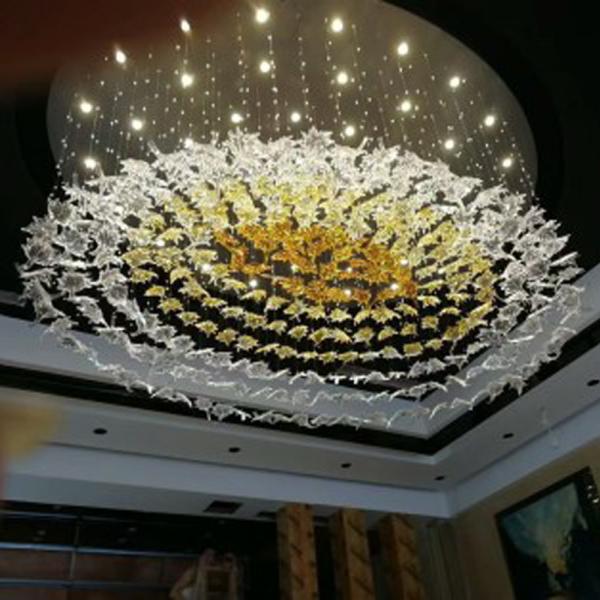 Art Designer Large Hotel Lobby Chandelier Maple Leaves Chandelier(WH-NC-96)