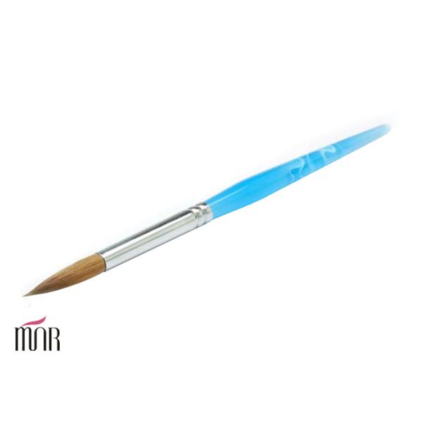 Kolinsky Sable Gel Nail Art Brushes Boots With Metal Handle , Colorful