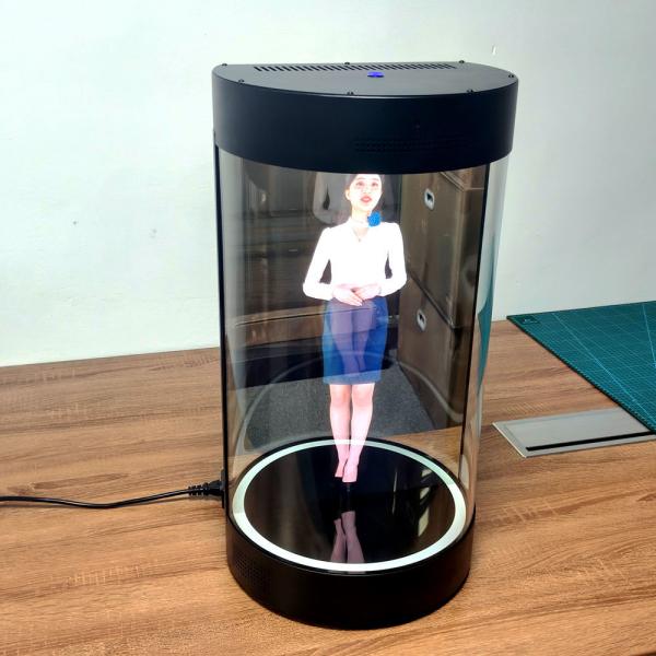 5.5/21.5/75 Inches 3D Hologram Cylinder Transparent Screen Interactive Holograms HoloTube