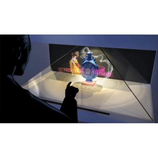 60Hz 3D Holographic Display Box Advertising Showcase VGA HDMI