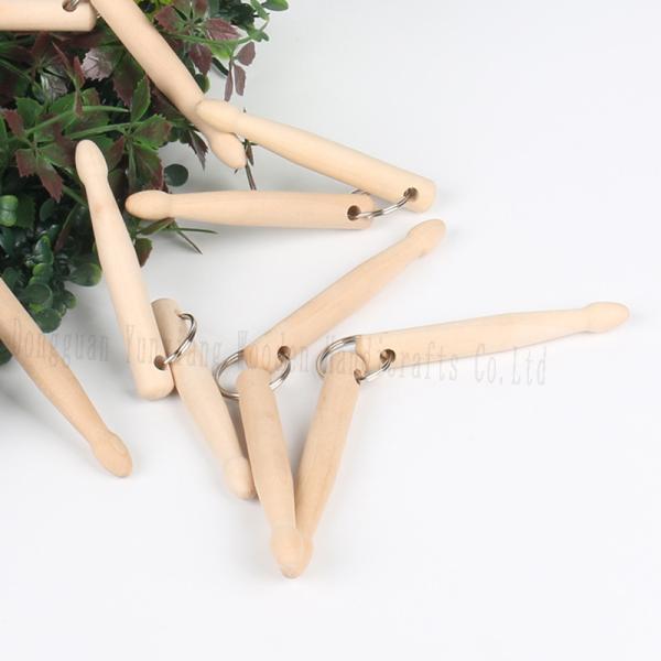 Custom Wooden Drum Stick Keychain for Musicians
