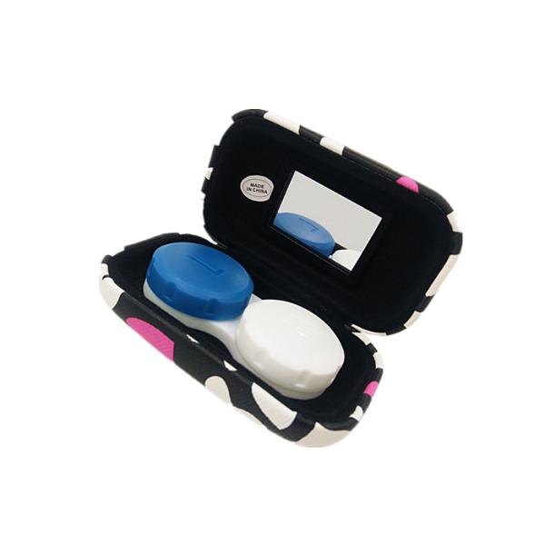Heart Pattern Iron Contact Lens Travel Case Lovely Suitable For Women / Youth