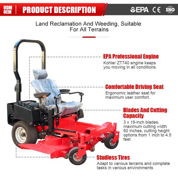 China Manufacture Commercial Zero Turn Mower Autonomous Sickle Bar Lawn Mower Remote Control Slope Mower Professional for Sale