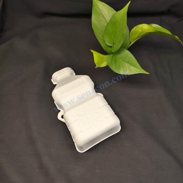 Factory customizes Japanese-style pulp molding packaging for milk, which is eco-friendly, sterile, food-grade, moisture-proof and drop-resistant.
