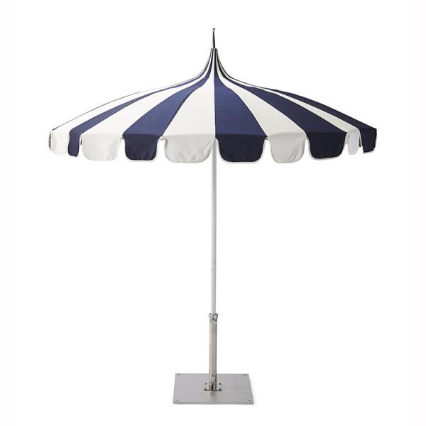Modern Design Garden Umbrella with Fringe and Pagoda Style Made of Pongee Fabric