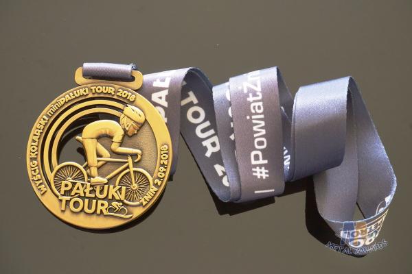 Bike Sports Marathon Finisher Metal Award Medals Imitation Antique Gold Plating