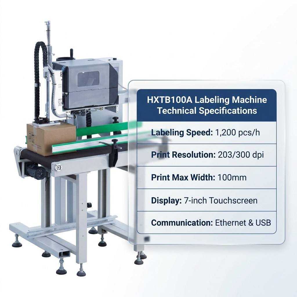 HXTB100A Real-Time Printing and Labeling Machine For Multi SKU E-commerce Logistics Production