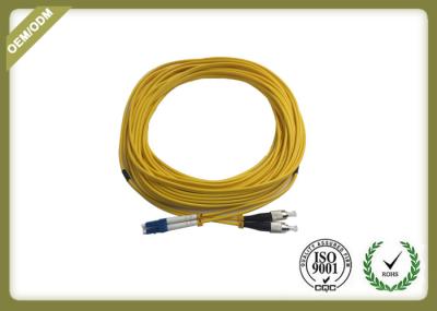 LC - FC Duplex Single Mode Fibre Patch Leads Jumper With PVC Jacket Low Insertion