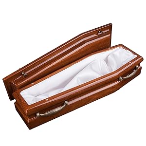 Beautiful Wood Casket Cremation Ashes Adult URN&Infant Casket,Adult Funeral URN (Brown)