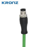 Conector de cabo Lan M12 a M12 Conectores circulares de cabo IE masculino 60V 4 pines M12