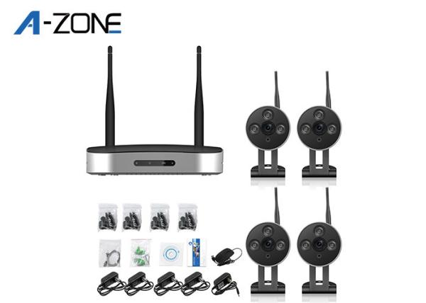 Outdoor 720P Mini 4 Camera Wireless Cctv Systems Steady Transmission Signal