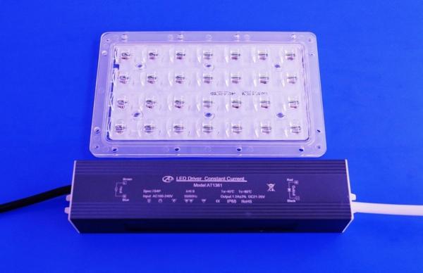 lente da luz de rua do diodo emissor de luz do PC 28w para a luz, ângulo de feixe do grau 70x140