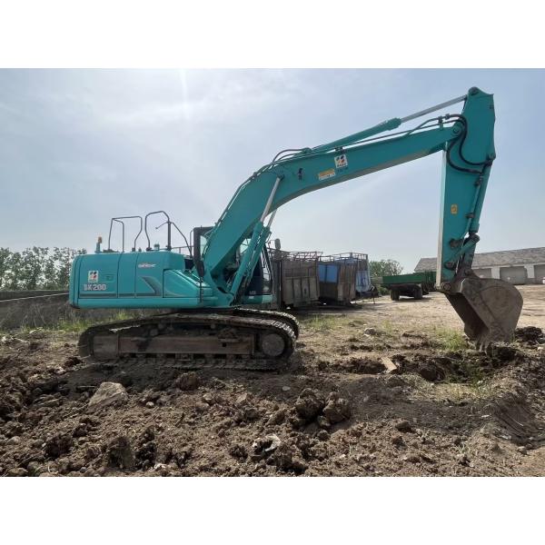 Kobelco SK200 Оригинальный использованный экскаватор Тяжелое буровое оборудование 20 тонн