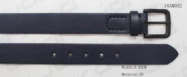 Inside Shape Logo Navy Mens Casual Belts Black Painting Buckle Available