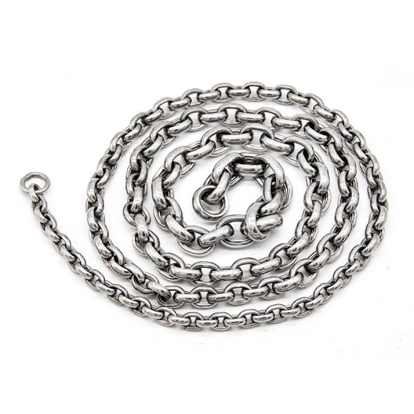 Silver Stainless Steel Link Chain Corrosion Resistance Rust Resistance
