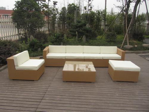  7pcs PE wicker garden furniture