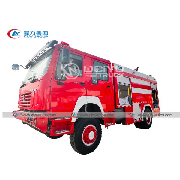 HOWO 4X4 290hp Fire Resuce Truck Аварийно-спасательная машина с насосом высокого давления