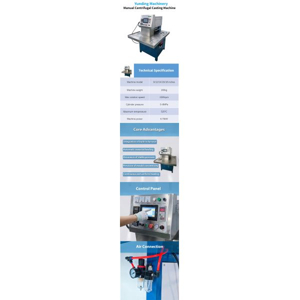 Fully Automatic Centrifugal Casting Machine High Performance Cost Ratio for Badges Medals Fishing Lures