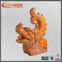 Telhas de telhado chinesas coloridas de Dragon Pattern Kaolin Clay Decorative dos ornamento do telhado do esmalte