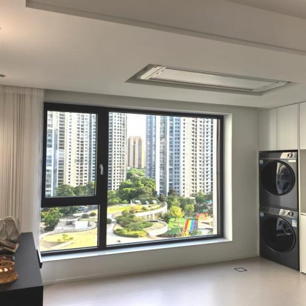 Brèche thermique à double vitrage profilé en aluminium alliage d'aluminium Casement fenêtre style swing