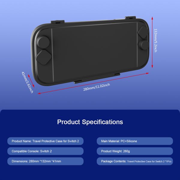 【Max Protection】 Shockproof PC Case for Nintendo Switch 2 Heavy-Duty Hard Storage