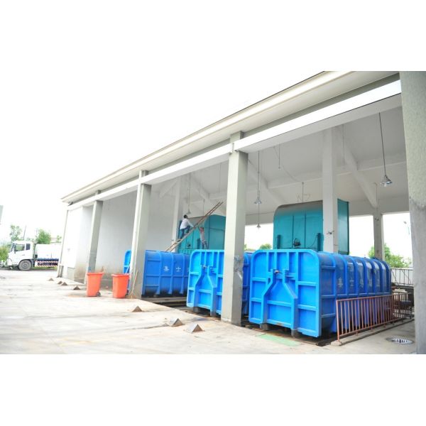 Movable  Smart Bin Auger Marine Solid Hydraulic  Refuse Trash Waste Garbage Compactor