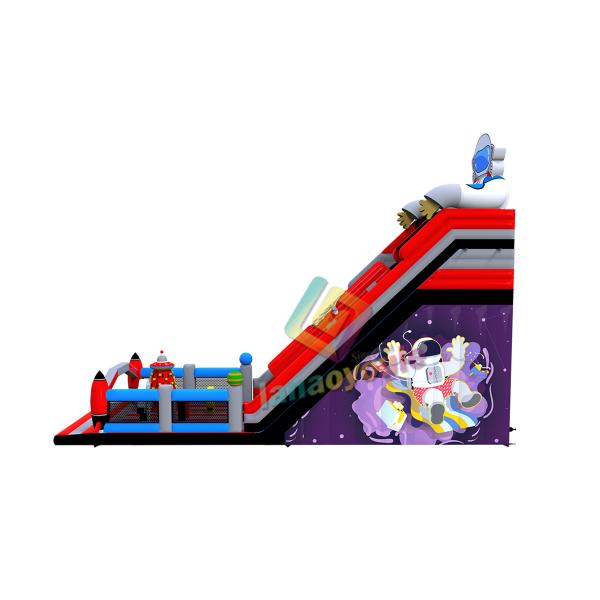 Inflatable Tarpaulin PVC Land Water Park With Slide For Kids And Adults