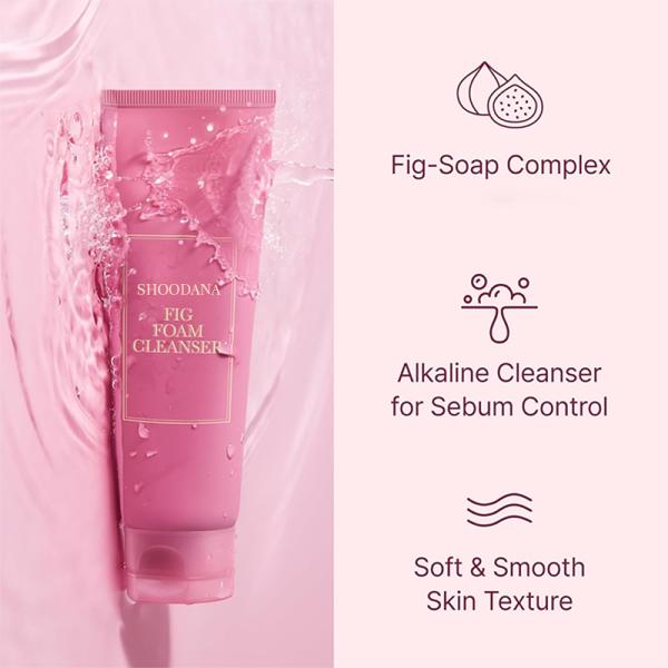 Nettoyeur de visage de marque privée blanchissant à nettoyage en profondeur Nettoyeur de visage en mousse de figue organique
