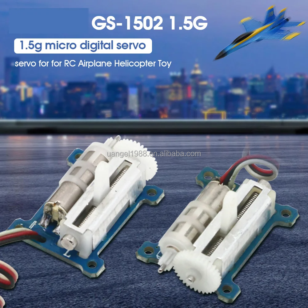 GS-1502 1.5g Servo Digital Loading Two Linear For RC Airplane Helicopter Toy 2pcs