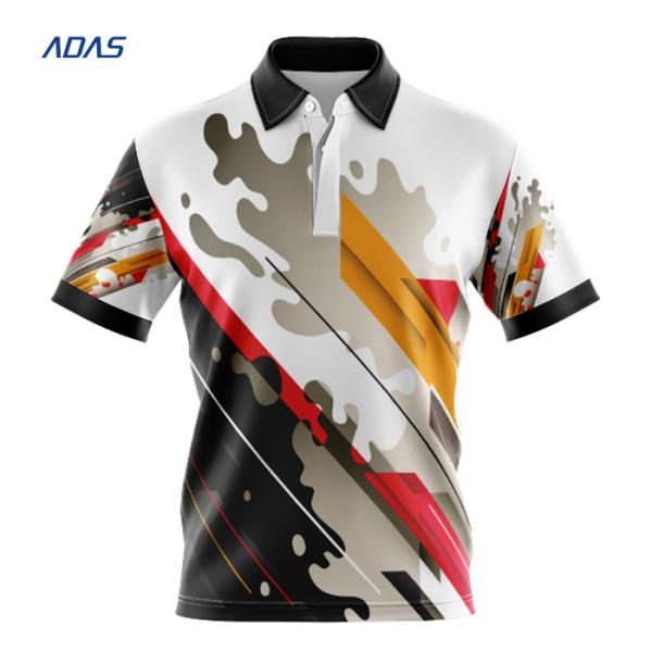 Bulk Men's Knitted Sublimation Tee Shirts Sport Wear Polo Shirt Lightweight