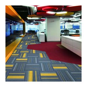 Customized 50x50 Nylon Printing Hotel Carpet Tile for Office and Commercial Flooring