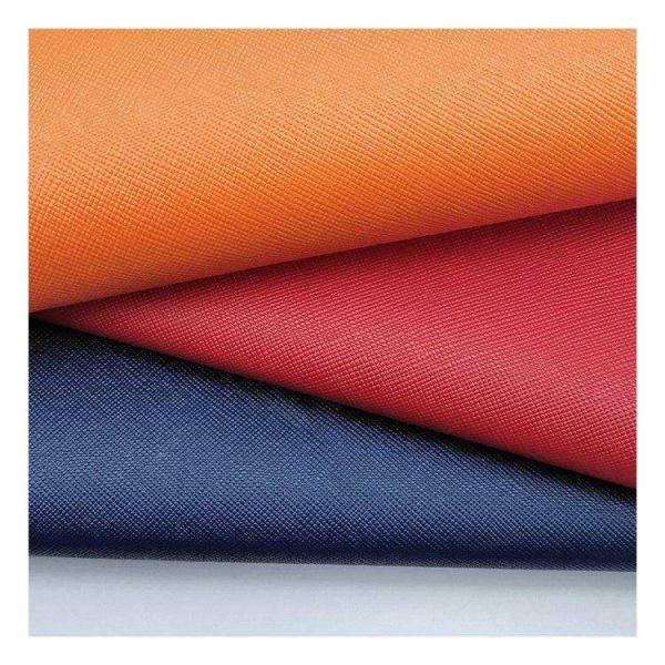 PVC Cross Grain Artificial Synthetic Leather for Wallet Packaging Case Shoes Notebook Leather Fabric