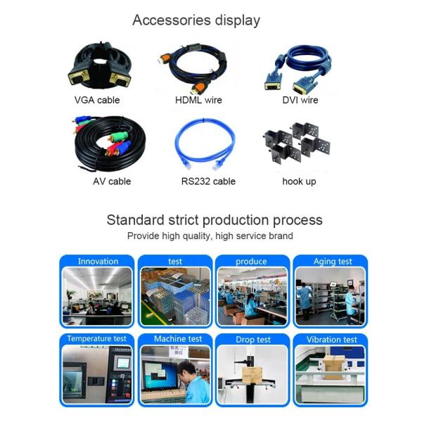 500nits RS232 55in Slim Bezel LCD Panel For Advertisement