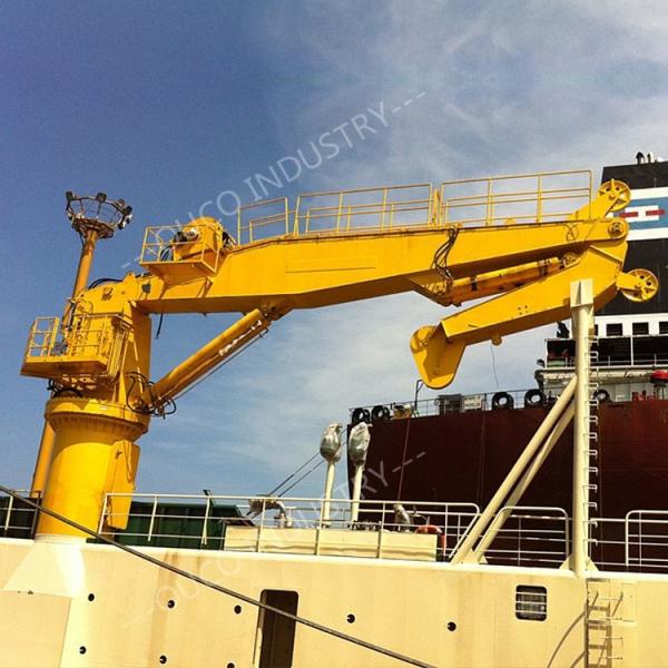 crescimento da junta dos 10m Marine Cranes Heavy Duty Hydraulic 100t para a plataforma