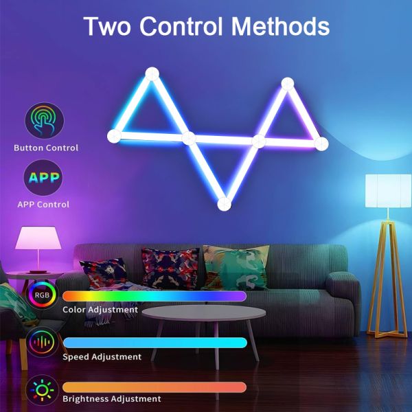 Button APP Control RGB LED Color Changing Gaming Lights 2025 Strip Lights Compatible with Smart Life Music Sync APP