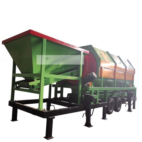 Topsoil and Compost Screening Made Easy with Mobile Trommel Screen Steel Plate Punch Hole