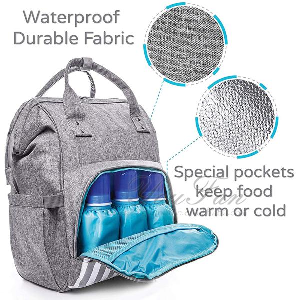 Unisex Nappy Stylish Bag baby diaper bag and bed