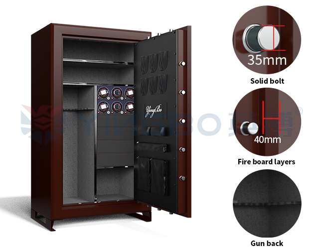 Heavy Duty Solid Steel Gun And Document Safe Anti-Pry Security Weapen Cabinet