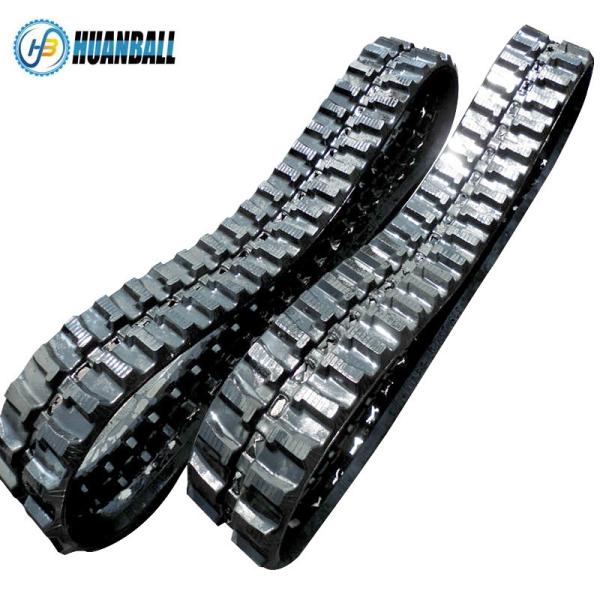 Black HB2023 150mm Wide Rubber Crawler Track for Mini Excavator Undercarriage Spare Parts