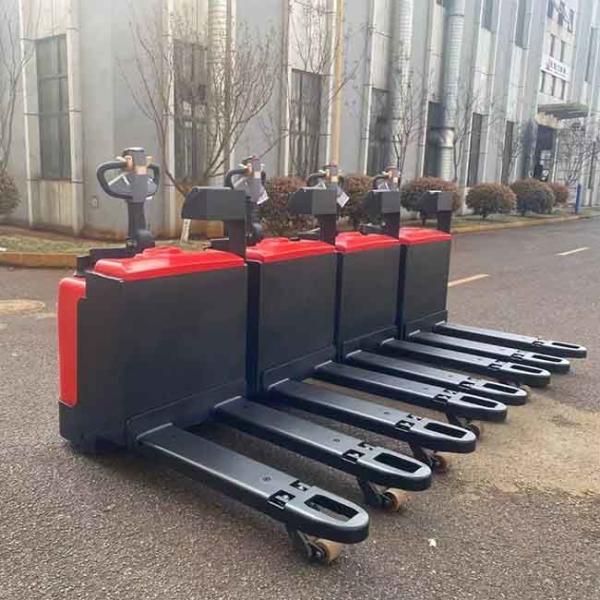 Red 3000kgs Electric Pallet Jack Stacker 3T Powered Pallet Truck