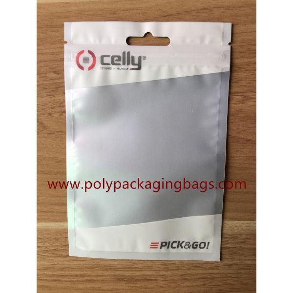 Electronic Zipper Plastic Bag / Headset USB Data Line Yin And Yang Bone Clip Bag