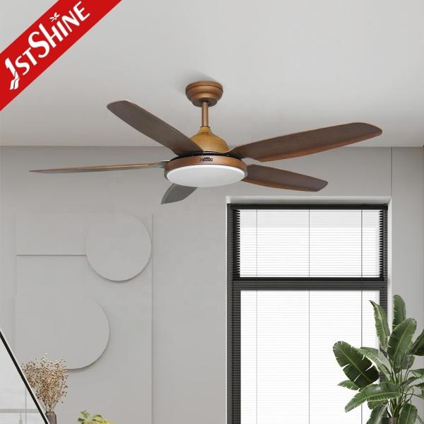 100% Motor de cobre 52 polegadas 1320cm Economia de energia 5 lâmina LED ventilador de teto para sala de aula
