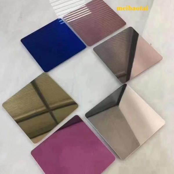 PVD Blue Mirror Color Decorative Stainless Steel Sheet with EN Standard and 0.3-1.2mm Thickness