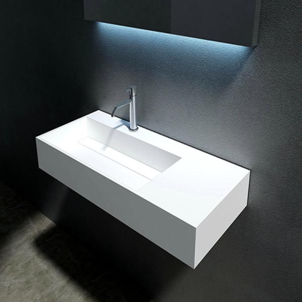 Smooth Wall Mounted Cloakroom Basin 900*480*130mm Easy To Install