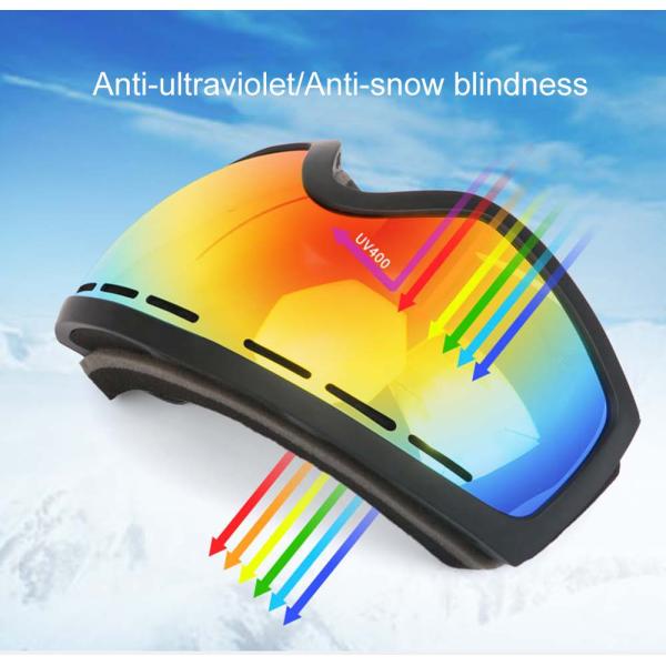 SKI Applicable Scene Spherical Lens Custom Adult Anti-Fog Goggles for Sports