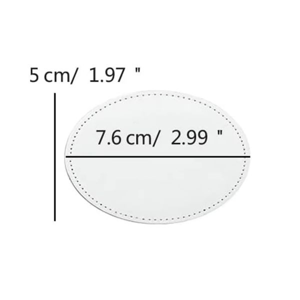 Different Shapes Blank Sublimation Leather Patches For Hat Shirt Dress Sweater Jeans Bags