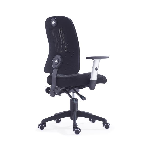 60mm Nylon Castor Mesh Swivel Office Chair MID Back Fabric Seat